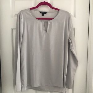 Banana Republic Gray Keyhole Top